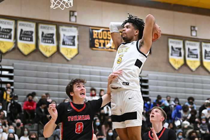 Roosevelt North Medford boys basketball Leon Neuschwander 47